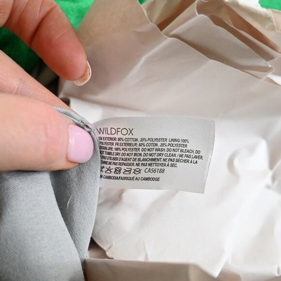 Wildfox Pineapple Embroidered Tote Bag Green and Gray NEW - Picture 8 of 8